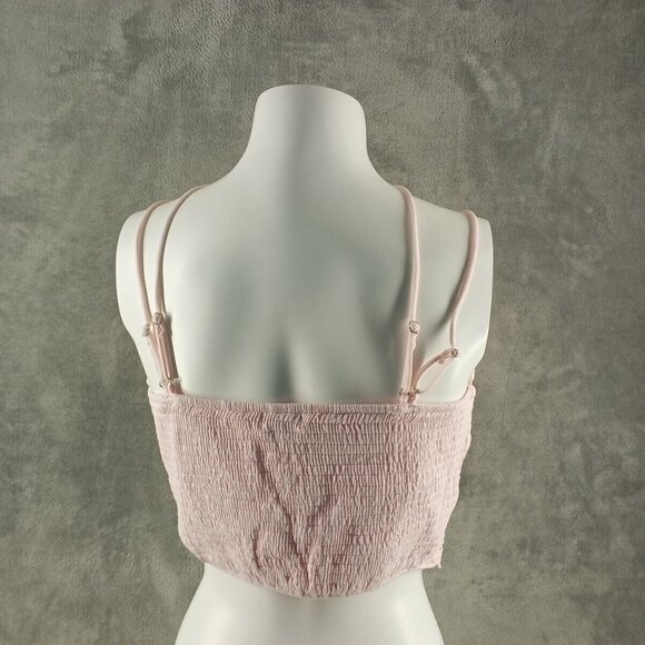 NWT FRANCESCA Mi Ami Bralette Lace Smocked M(8-10) Pink Stra Cross Back - Picture 7 of 12